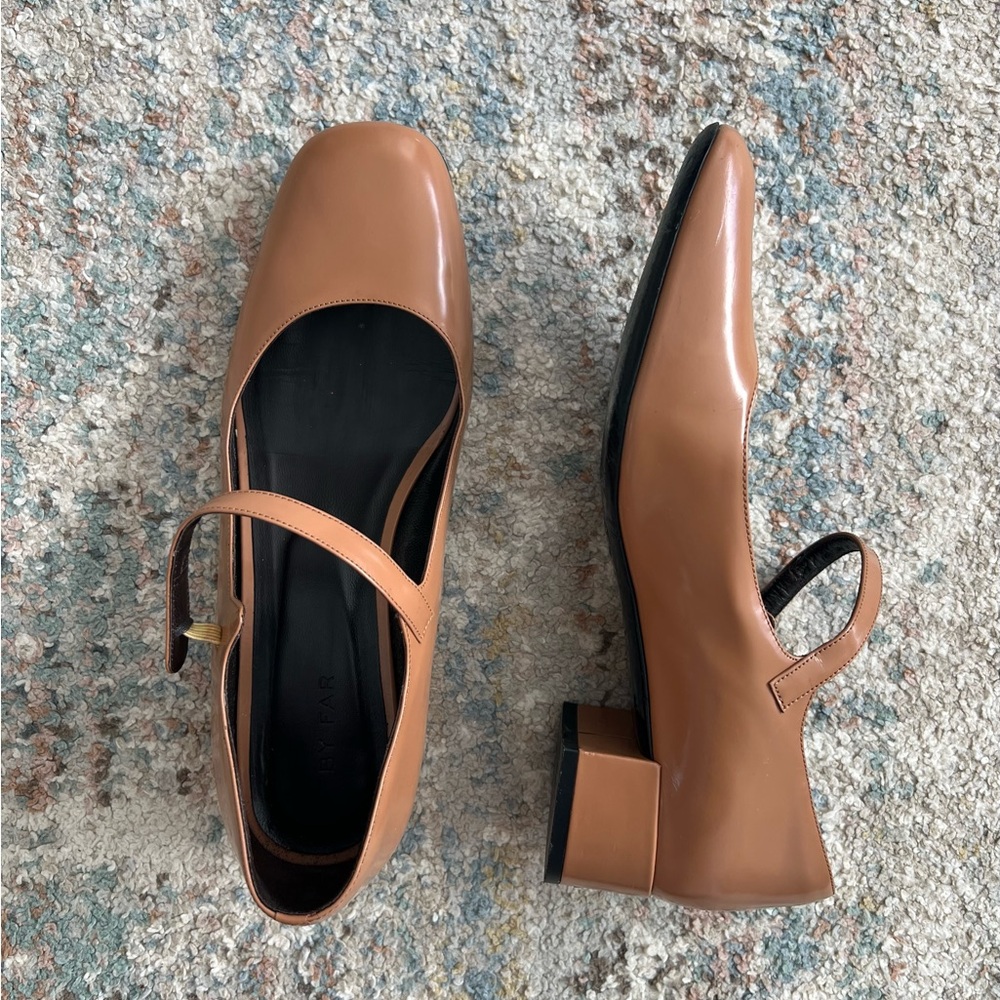 $474 BY FAR Ginny Mary Jane Pump - Clay - Picture 6 of 7